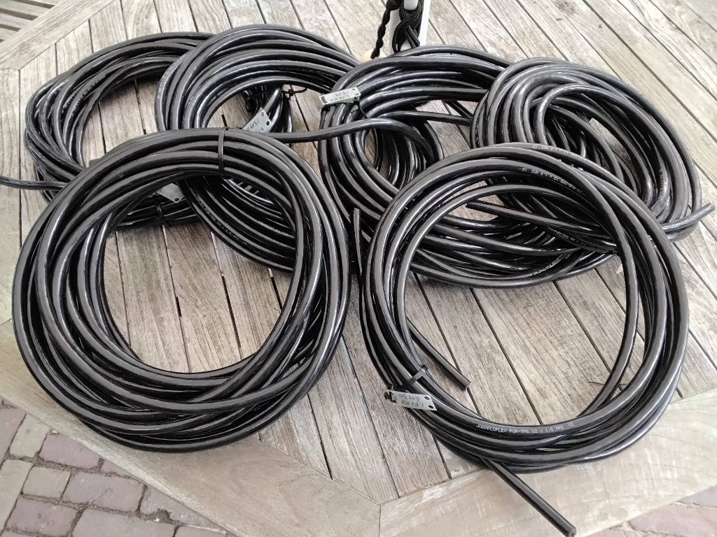 RESTSTUKKEN JOBARCO PUR-TPE FLEX KABEL 12X1,5MM, Doe-het-zelf en Verbouw, Elektra en Kabels, Ophalen, Nieuw, Overige merken, Overige typen