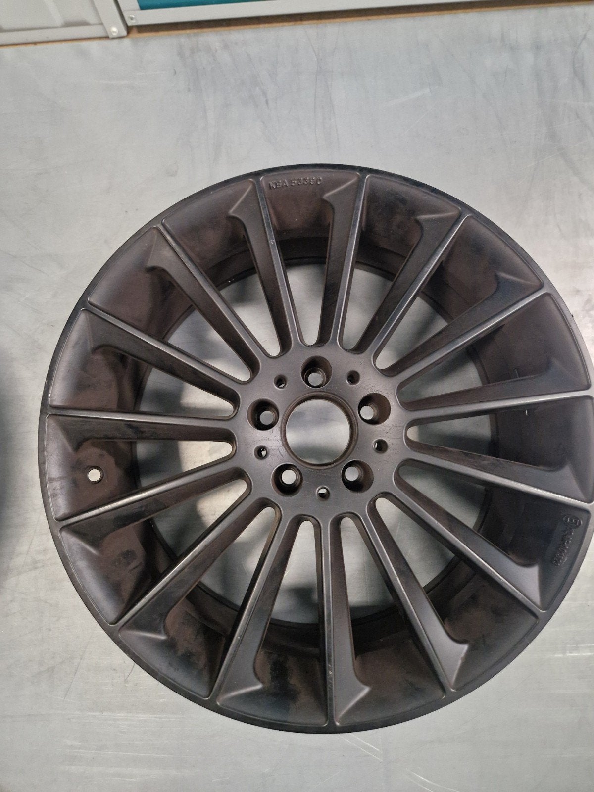 Sw 1 matzwart 19 inch breedset. (Waarvan één krom), Auto-onderdelen, Banden en Velgen, Overige, Gebruikt, Velg(en), Overige
