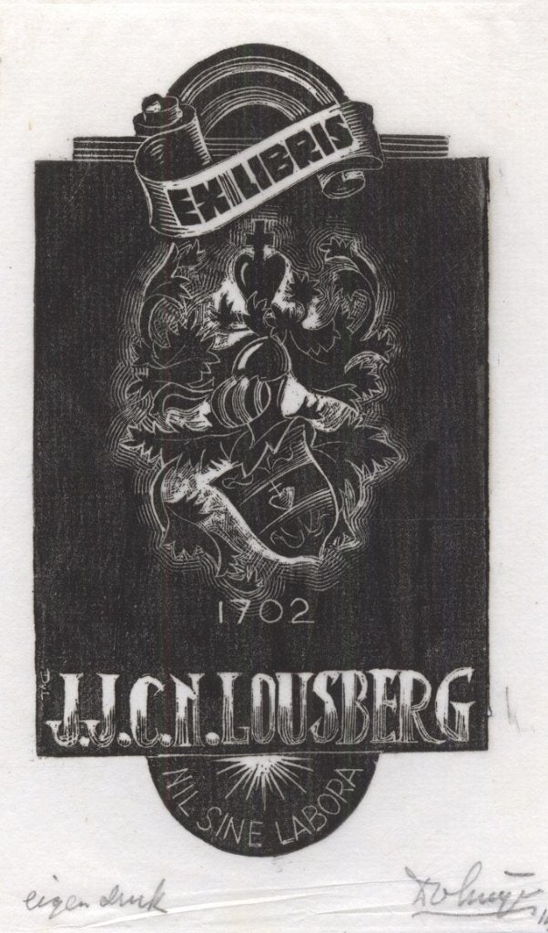 0251 Ex Libris Nederland : Dirk Govert van Luijn, 1948, Verzenden, Ex libris