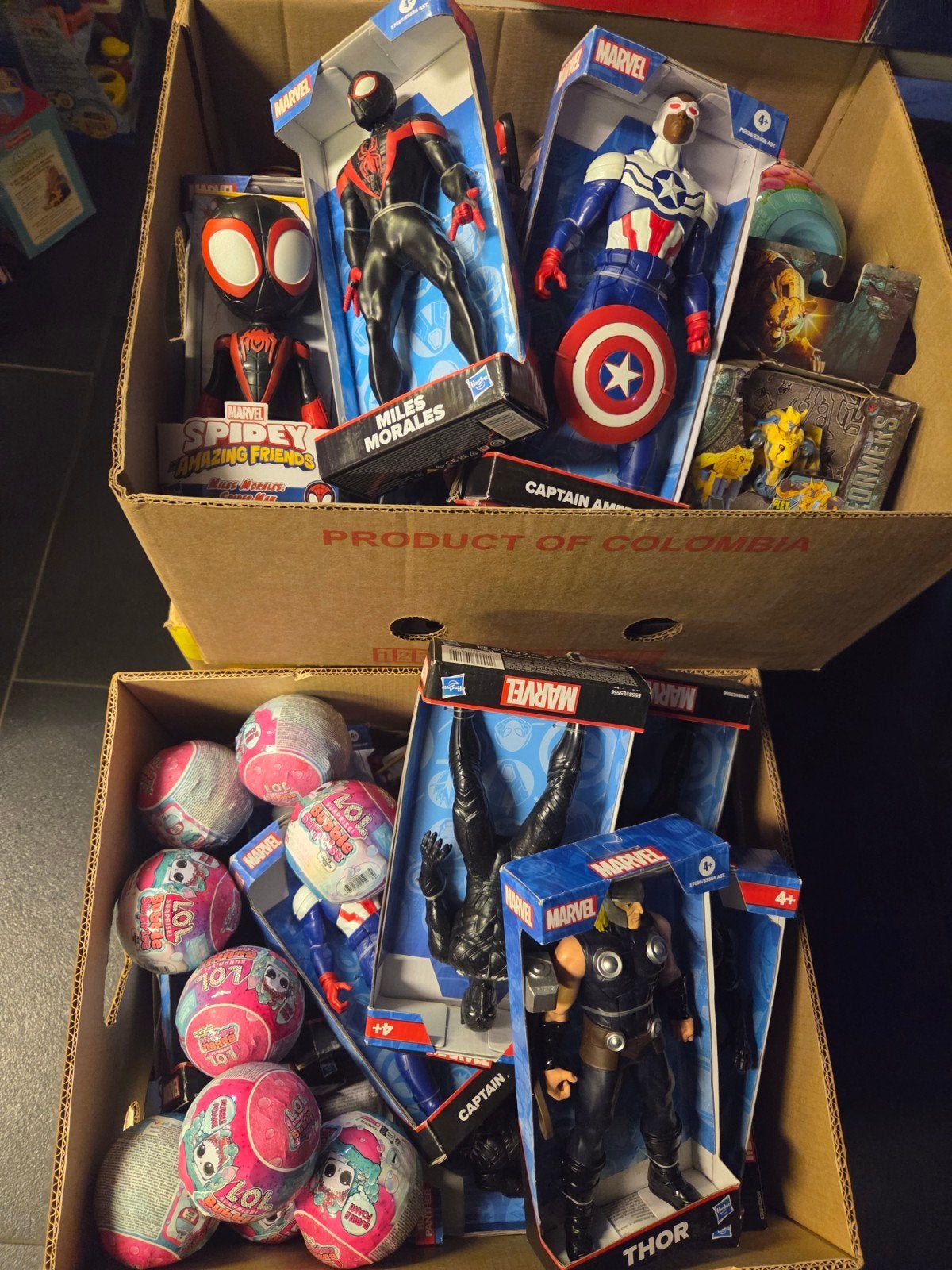 Grote partij speelgoed: spellen, poppen, Duplo, Marvel, baby, Ophalen