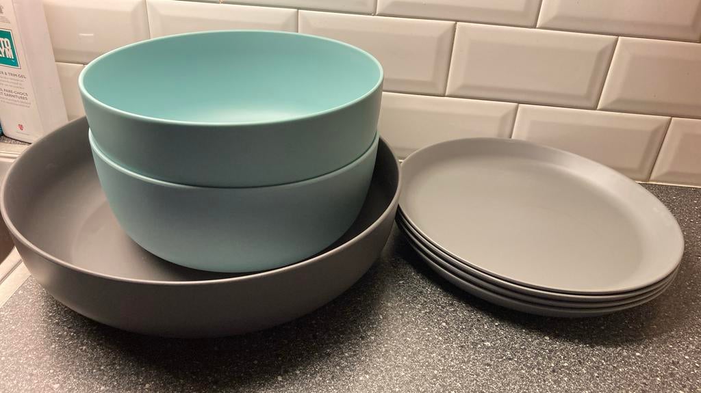 Royal VKB schalen en borden AH, buitenservies., Huis en Inrichting, Keuken | Servies, Ophalen of Verzenden, Zo goed als nieuw