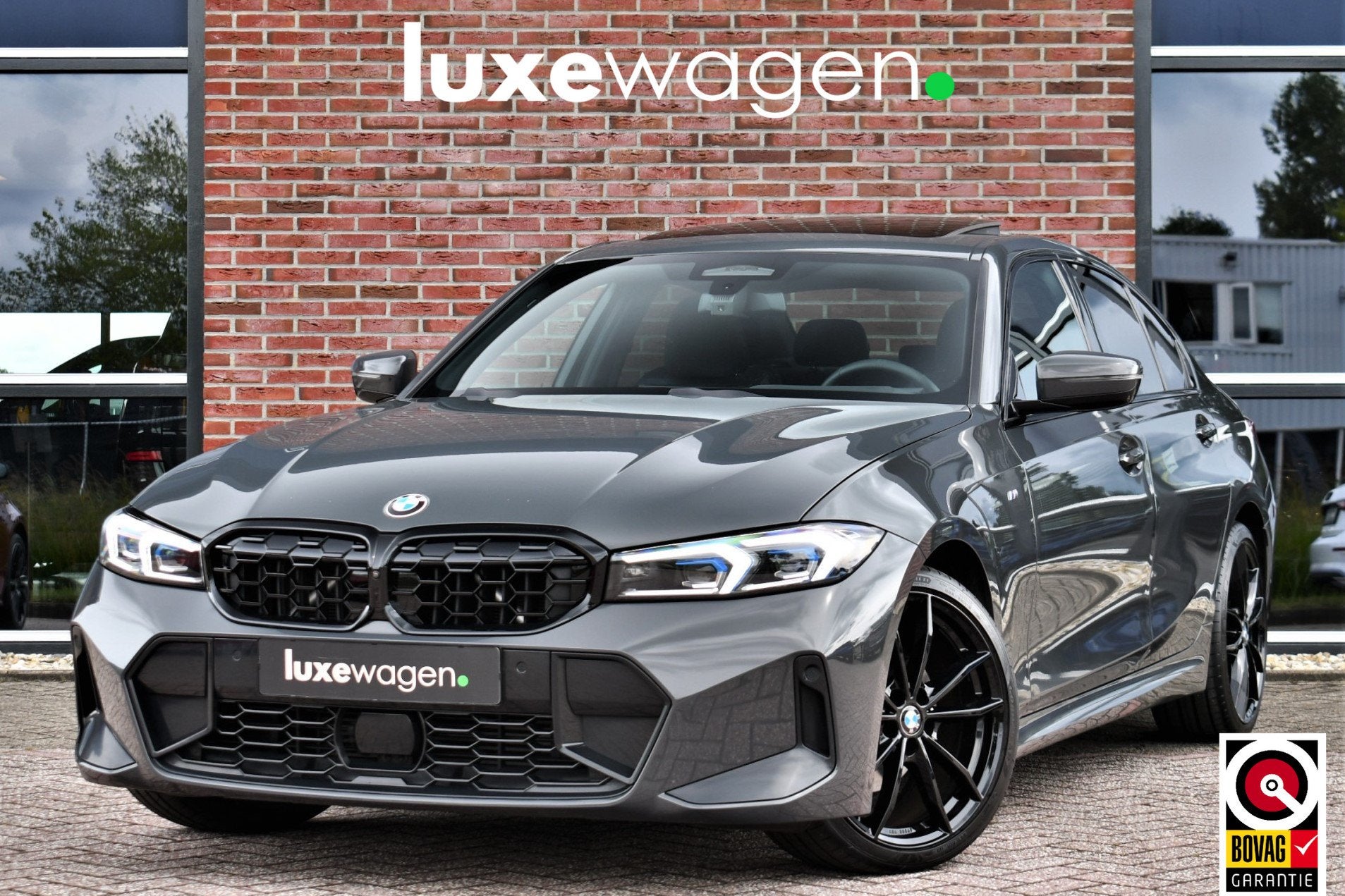 BMW 3-serie 320i M-Sport LCI-2 Dravit Pano ACC 360 HUD 19inc, Auto's, Automaat, Gebruikt, Zwart, 4 cilinders