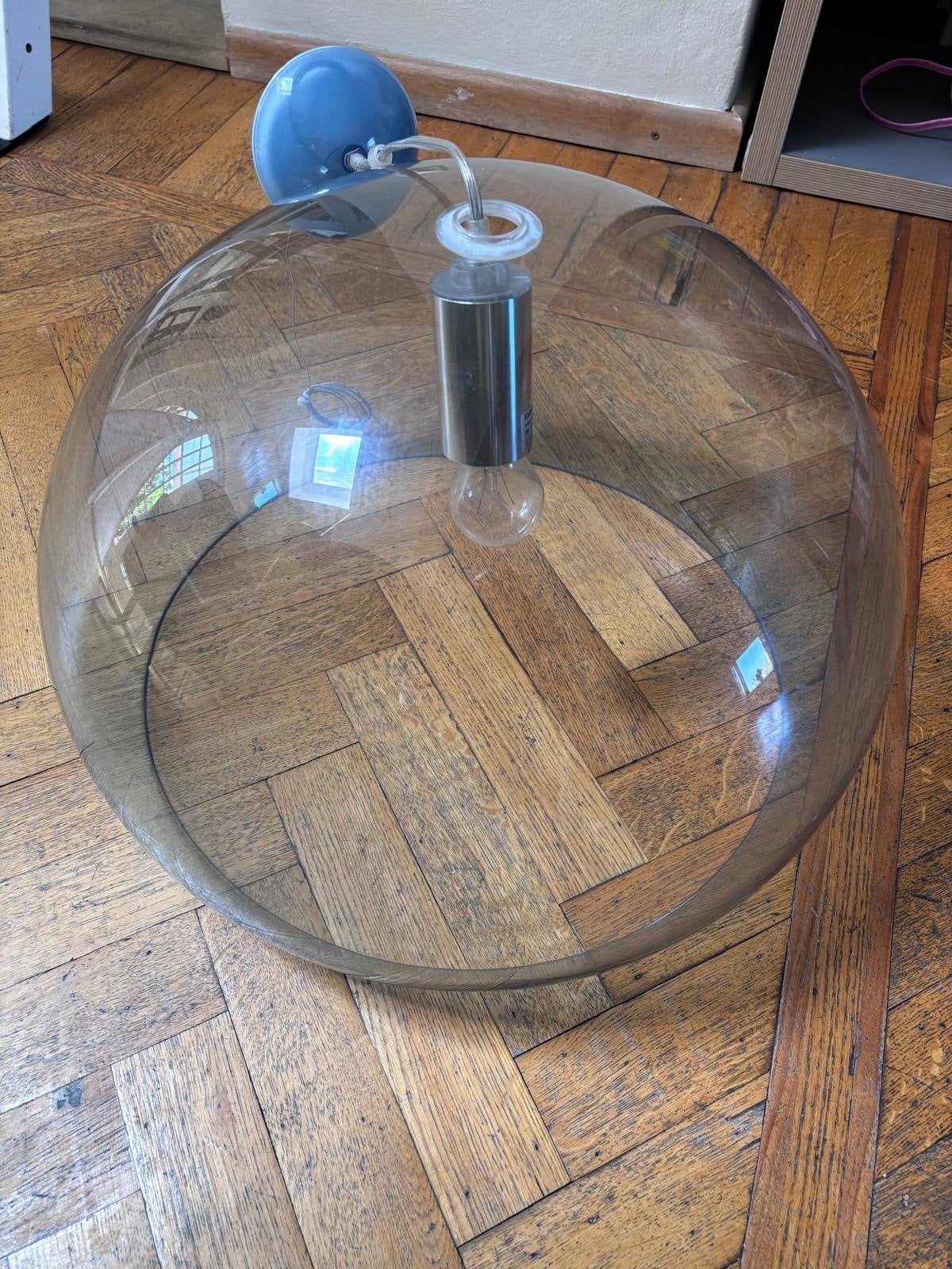2x Kartell Fl/y hanglamp in blauw - Designklassieker, Ophalen, Gebruikt, E27 (groot), Modern design