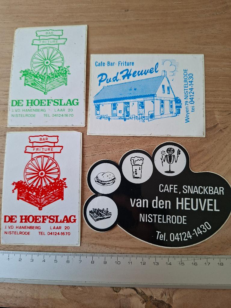 Stickers Nistelrode café bar restaurant, Ophalen of Verzenden, Zo goed als nieuw, Overige typen