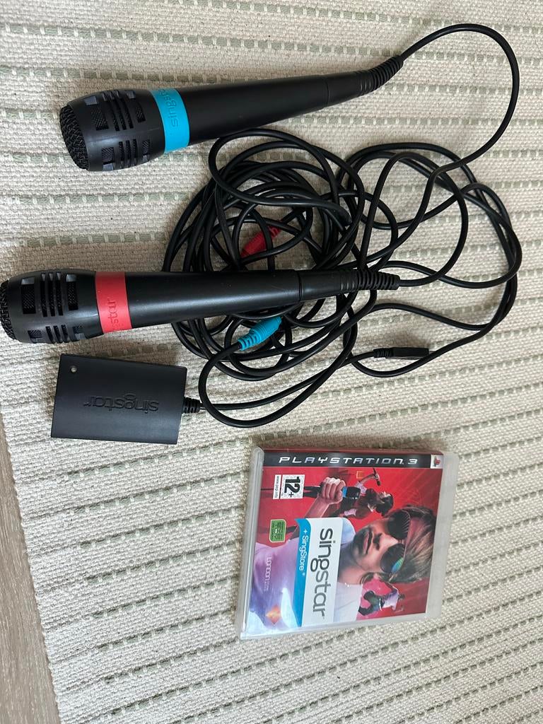 Singstar set PS3 compleet met microfoons en game, Ophalen, Muziek, Gebruikt, 2 spelers