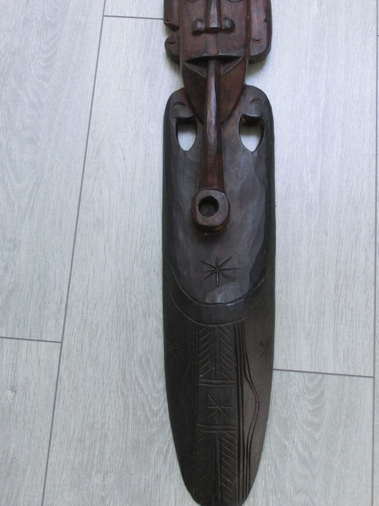 AFRIKAANS MASKER pijp rokende man, Antiek en Kunst, Ophalen of Verzenden, Hout