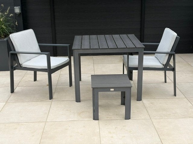 Bellagio bistro-/lounge tuinset | compleet en in nette staat, Tuin en Terras, Gebruikt, Bijzettafel, Aluminium, Tuinset