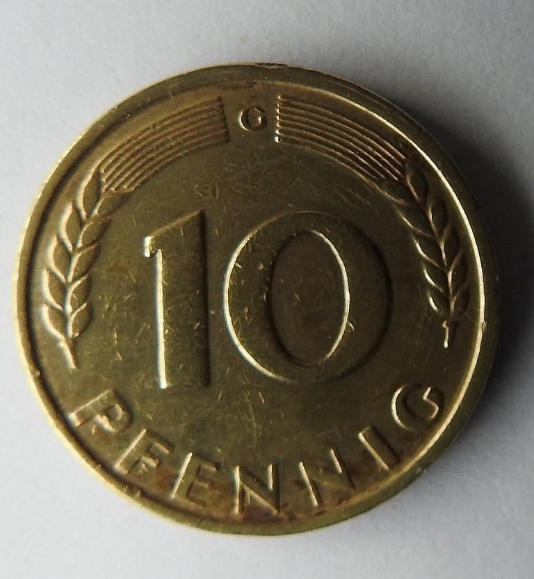 Munt  Duitsland 10 Pfennig  1949   O, Verzenden, Duitsland, Losse munt