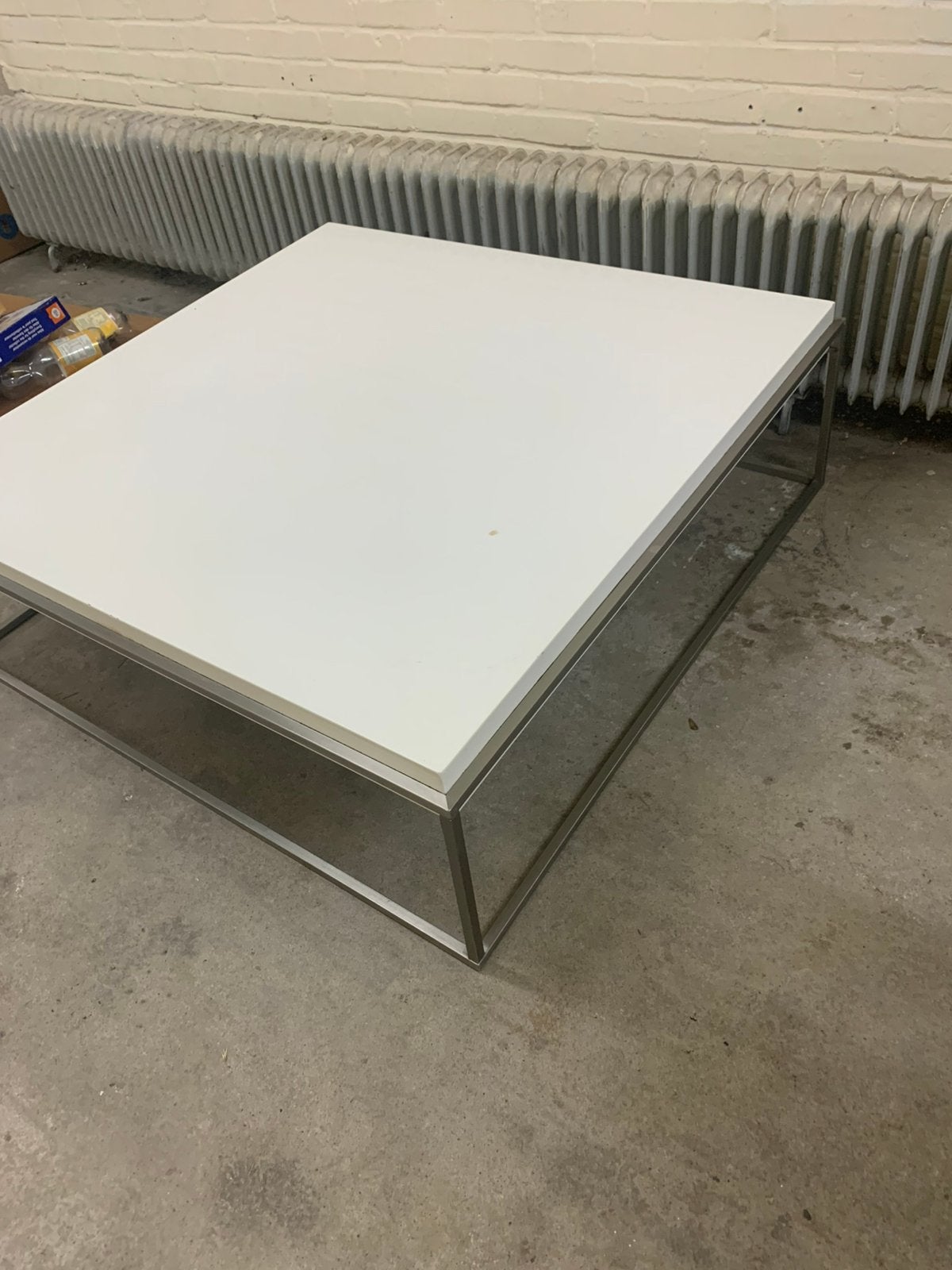 Witte salontafel, Ophalen, Zo goed als nieuw, Rechthoekig, 75 cm of meer