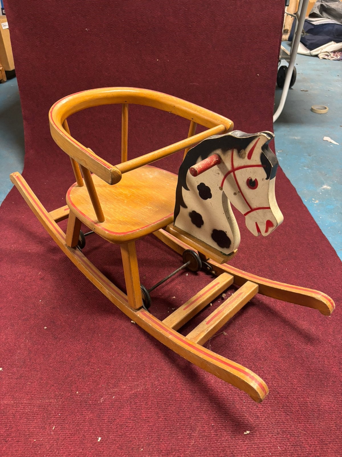 Vintage hobbelpaard, Kinderen en Baby's, Speelgoed | Overig, Ophalen, Gebruikt, Jongen of Meisje