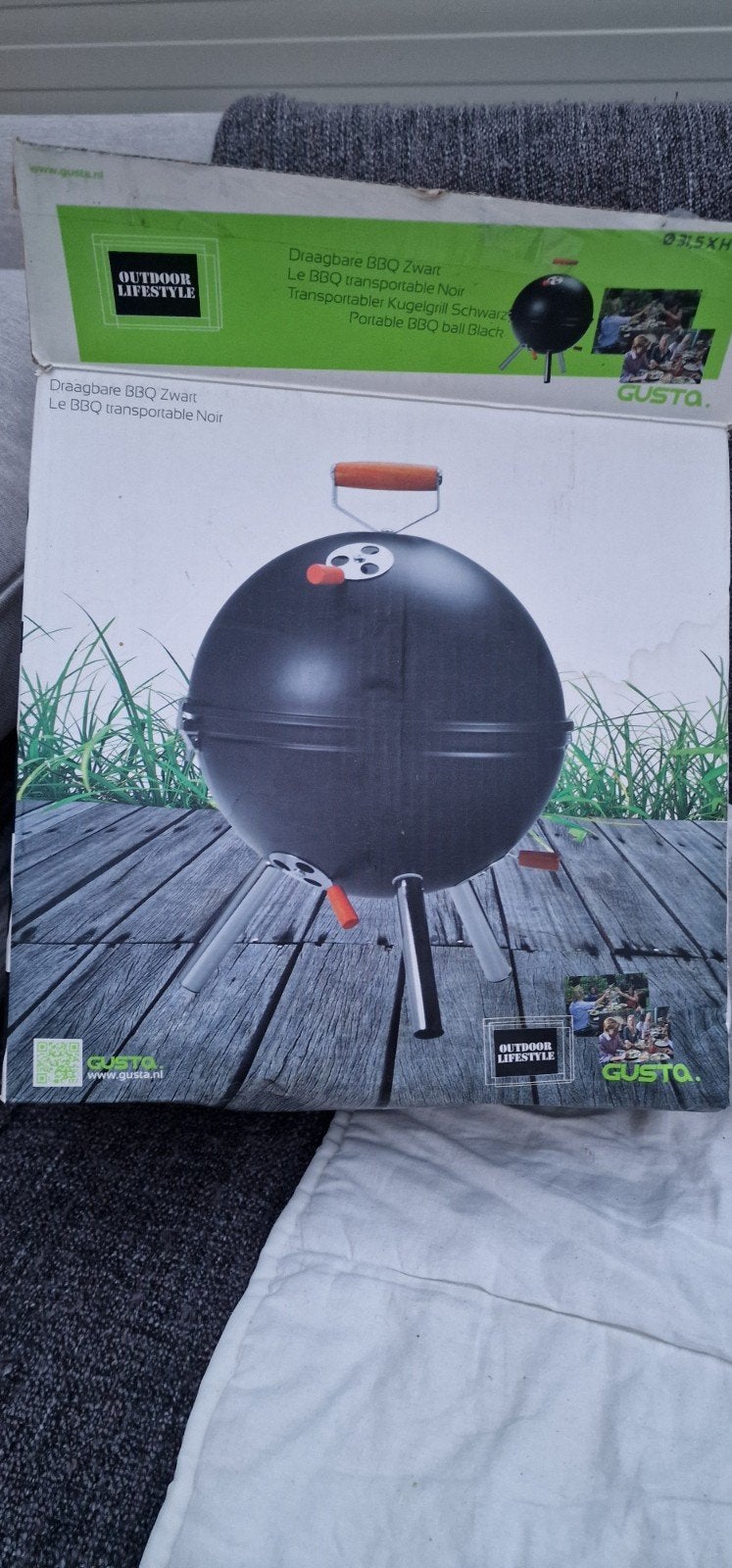 Nieuwe Gusta Draagbare BBQ Zwart - Compact en Compleet, Ophalen of Verzenden, Nieuw, Gusta