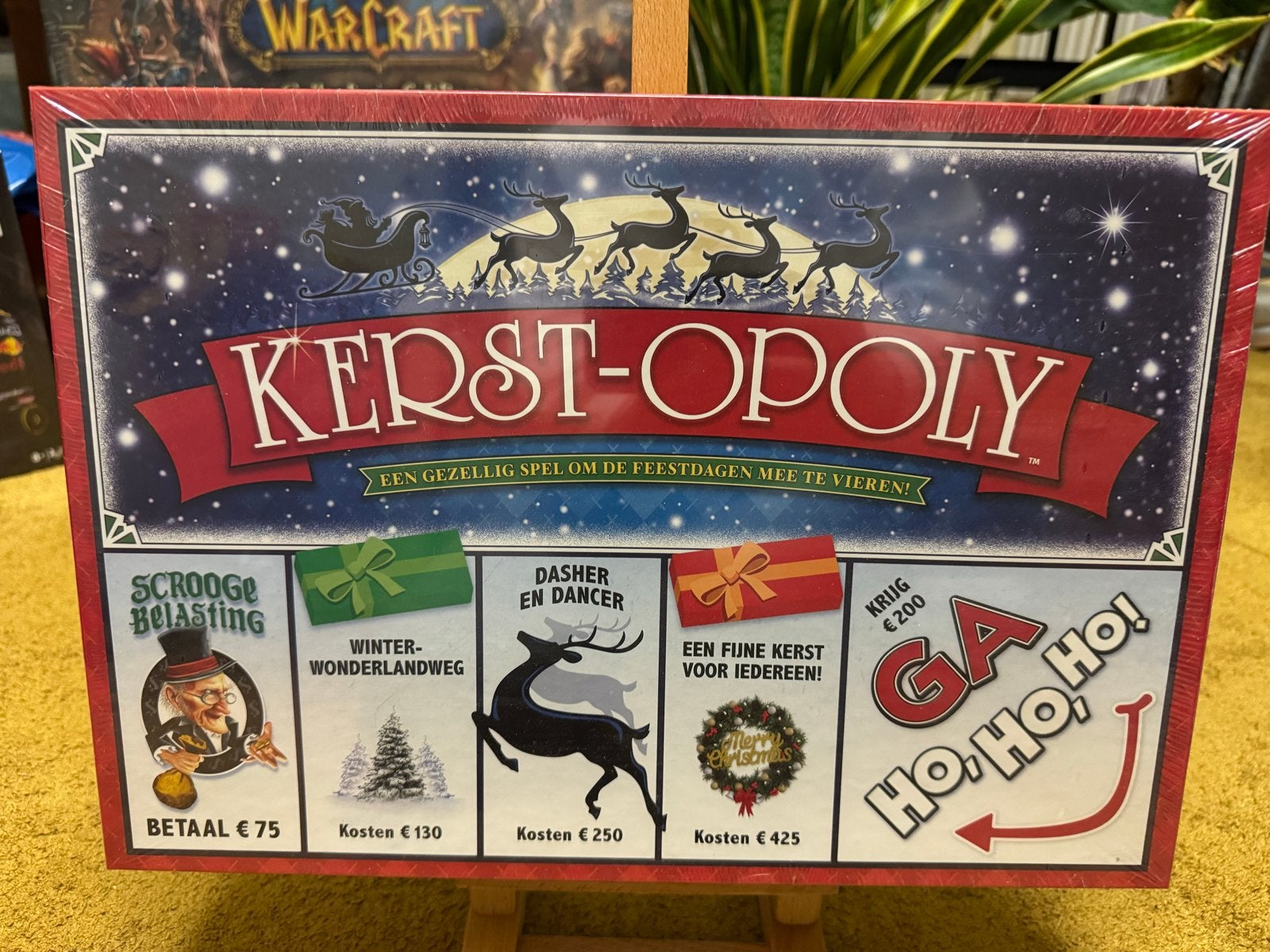 Kerst-opoly Bordspel - Gezellig spel voor de feestdagen, Drie of vier spelers, Ophalen, Nieuw