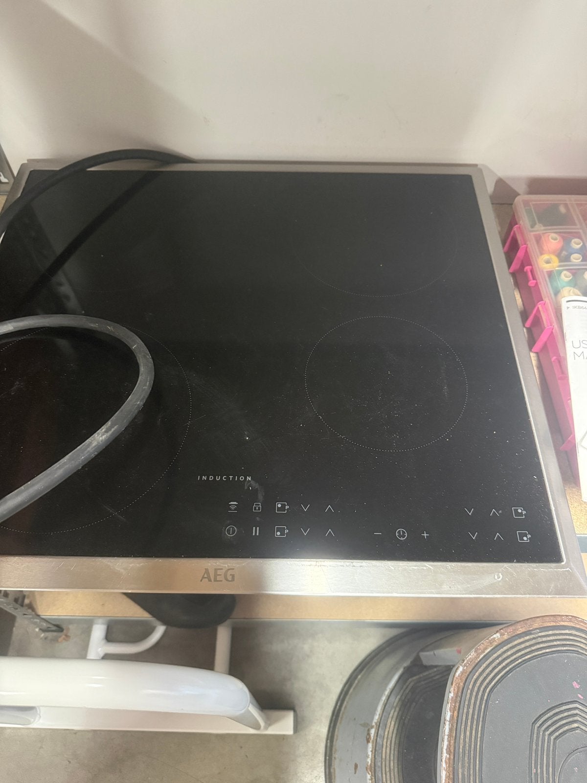 Aeg inductieplaat inbouw, Witgoed en Apparatuur, Kookplaten, Zo goed als nieuw, Inbouw, Inductie, 4 kookzones