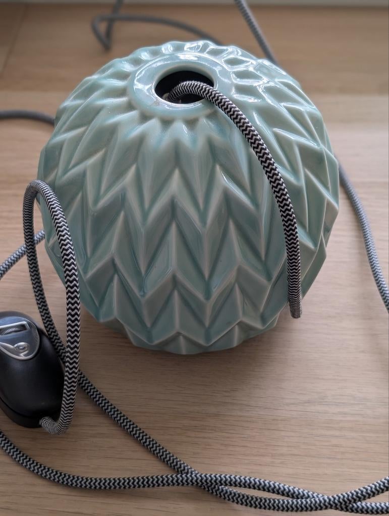 House dokter lampenkap mintgroen - incl snoer, dimmer, Huis en Inrichting, Ophalen, Zo goed als nieuw, Minder dan 50 cm
