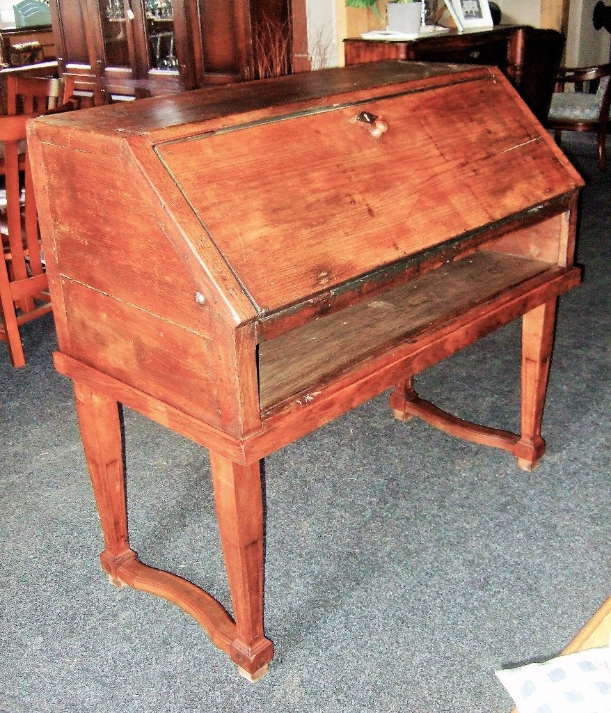 Zeer oud eiken secretaire schrijftafel, Ophalen of Verzenden