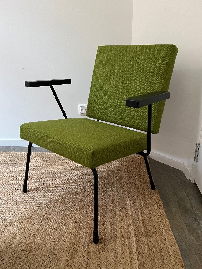 Gispen 1401 Wim Rietveld Fauteuil 1950s, Huis en Inrichting, Ophalen, Zo goed als nieuw, Minder dan 75 cm, 50 tot 75 cm