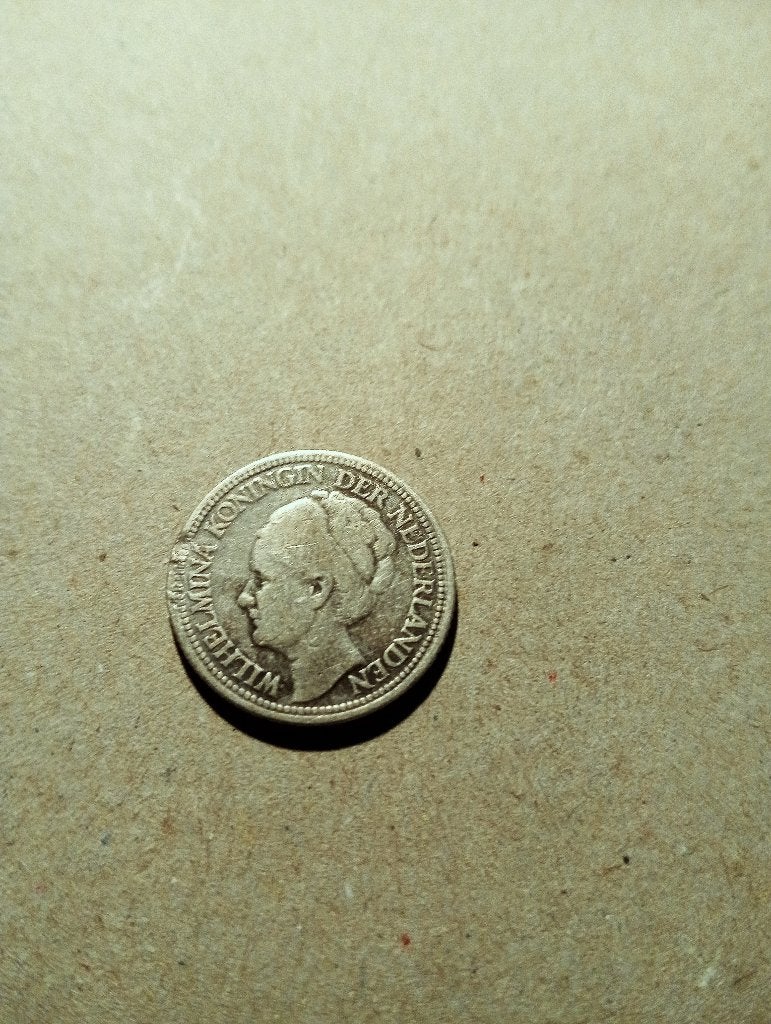 25 Cent 1928, Ophalen of Verzenden, Koningin Wilhelmina, 25 cent, Zilver