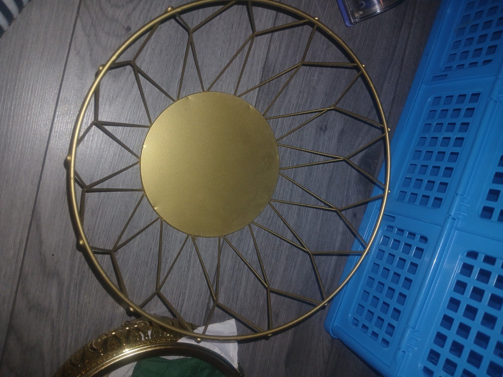 Nieuwe Gouden Metalen Fruitschaal - Modern Design, Huis en Inrichting, Ophalen, Schaal, Rond, Nieuw