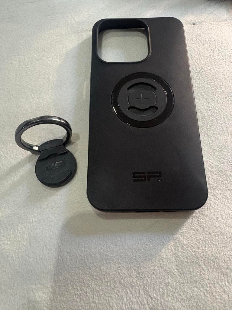 SP Connect iPhone 14 Pro Max hoesje met ringhouder, Telecommunicatie, Kunststof, IPhone 14 Pro Max, Zwart, Hoesje of Tasje