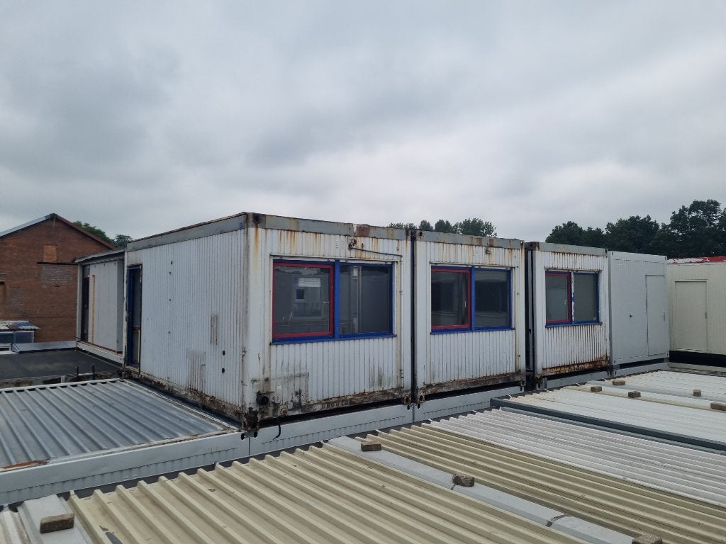 10 X Stalen units Kantoorunit Bouwkeet 6x3 meter, Ophalen