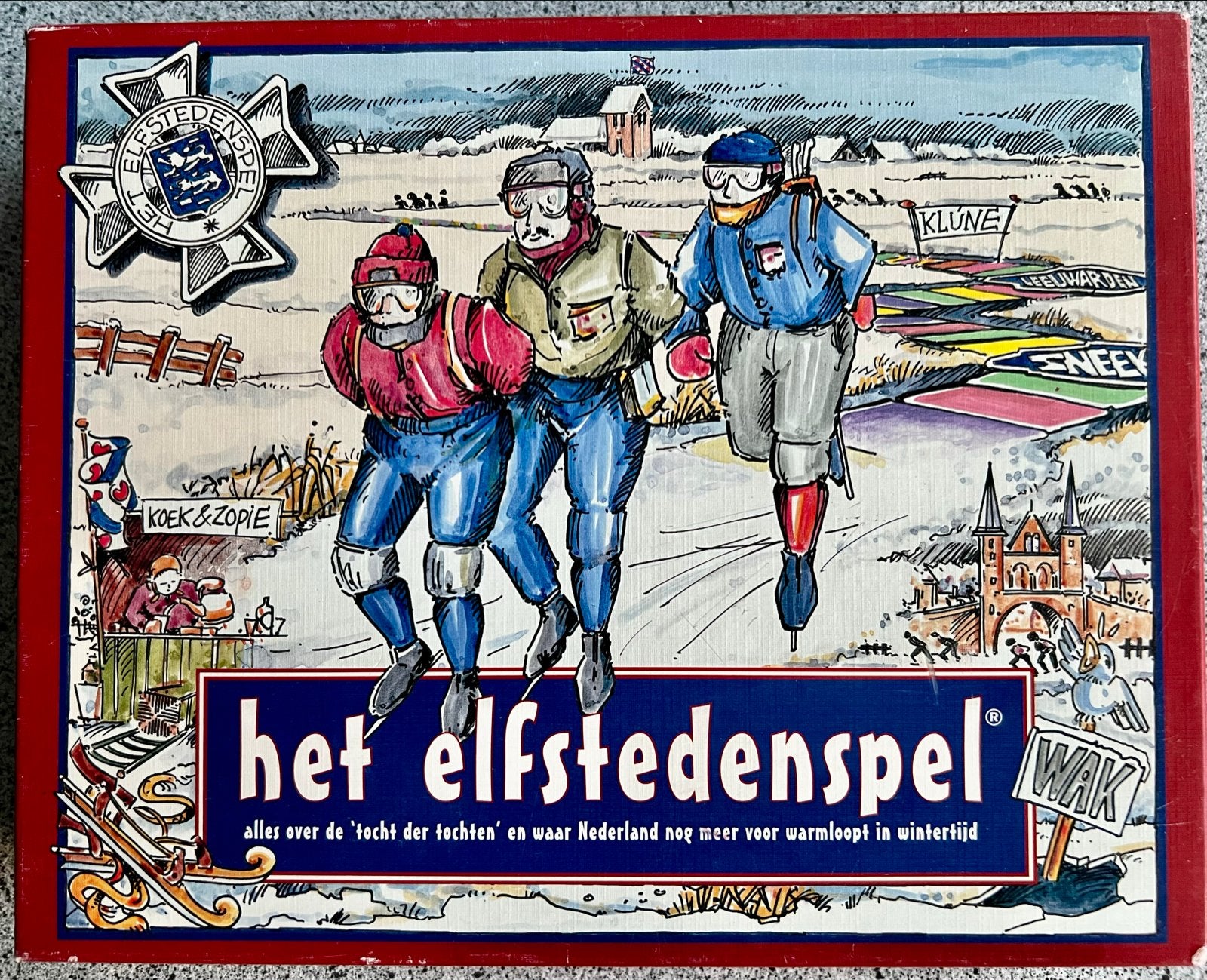 Het Elfstedenspel - Klassiek bordspel voor de familie, Drie of vier spelers, Ophalen of Verzenden, Nieuw