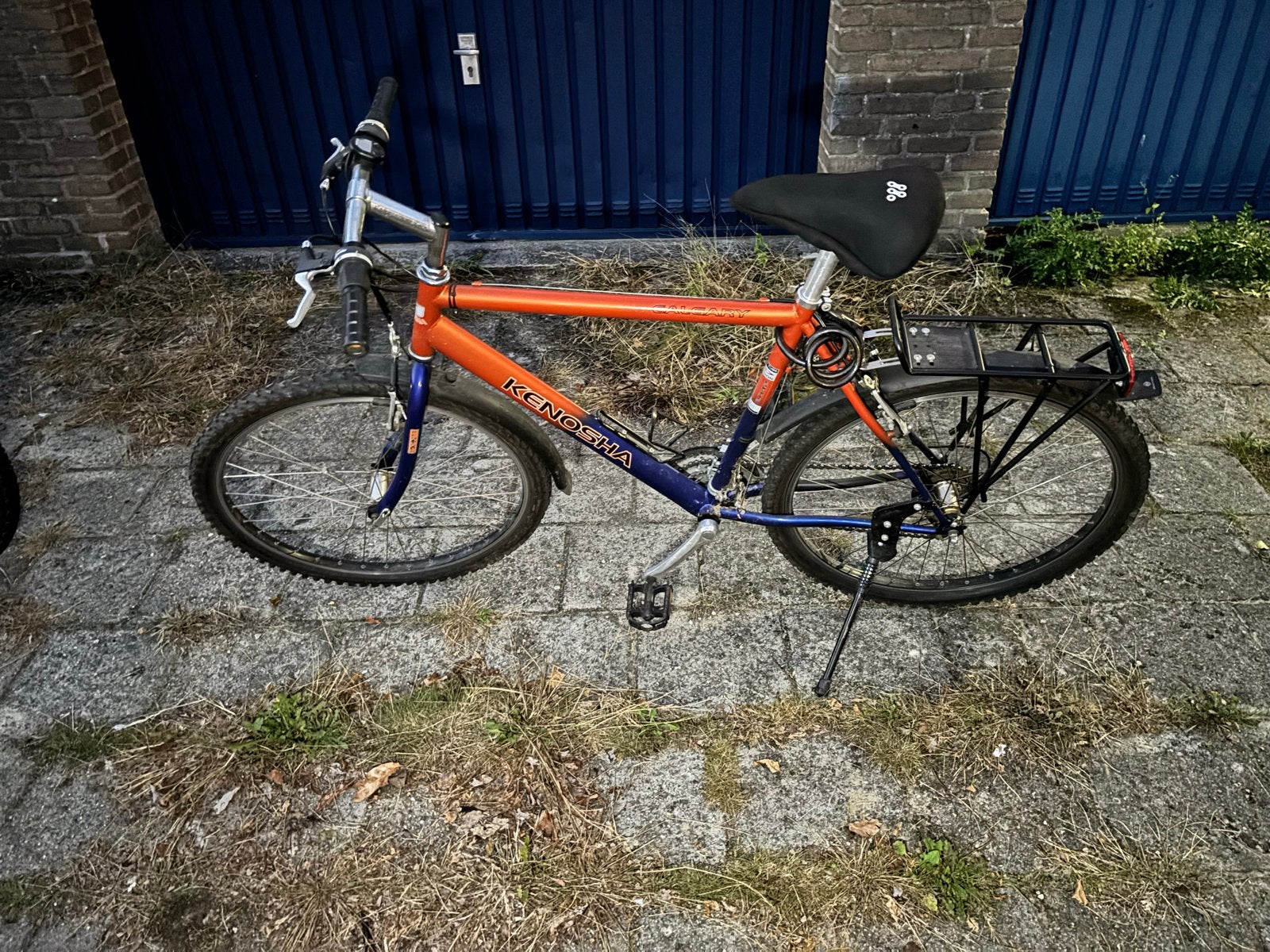 Kenosha mountainbike - Oranje/Blauw, Gebruikt, Velgrem, Versnellingen, 53 tot 57 cm