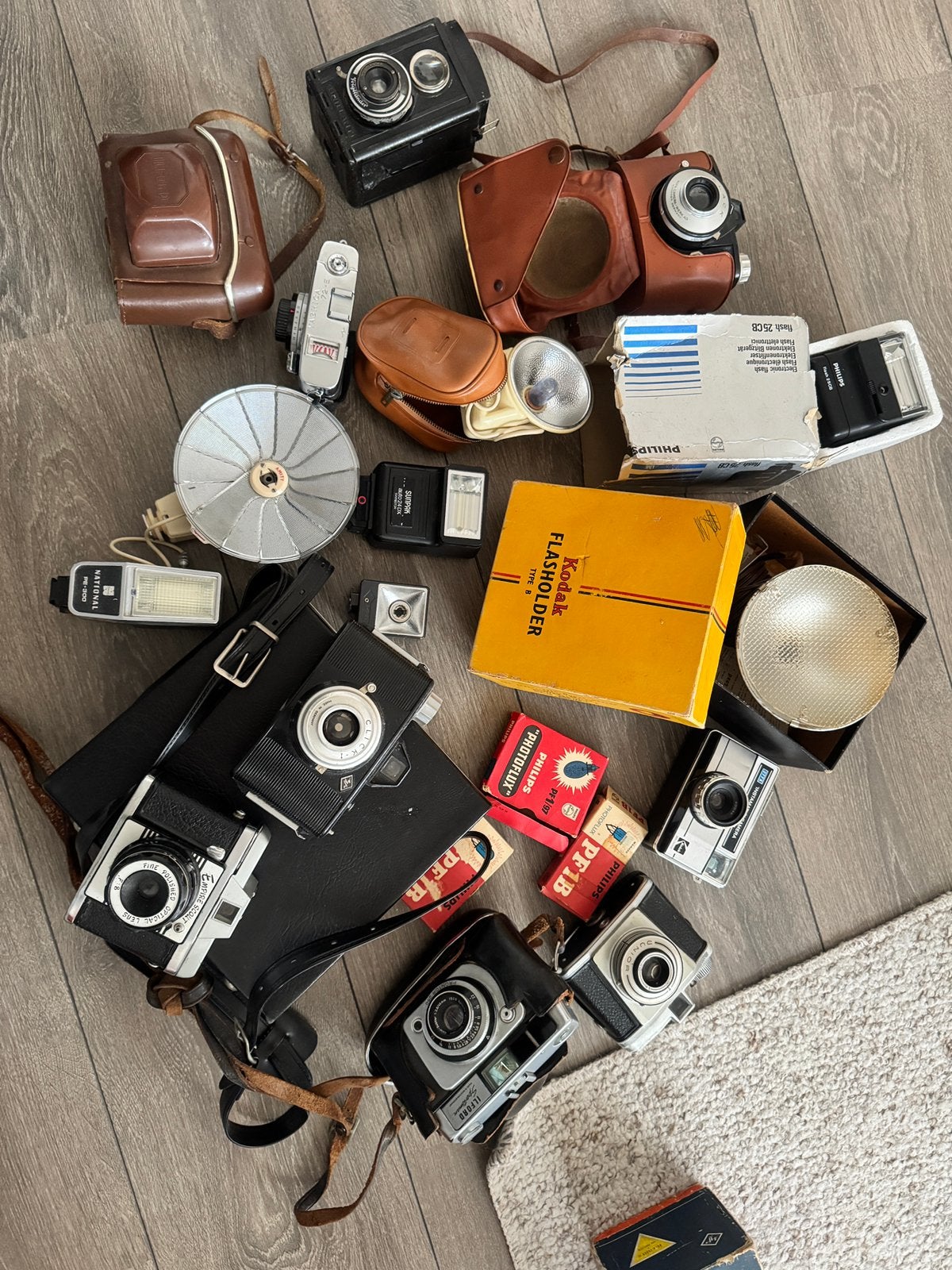 Verzameling oude vintage fotospullen, Verzamelen, Ophalen, Fototoestel