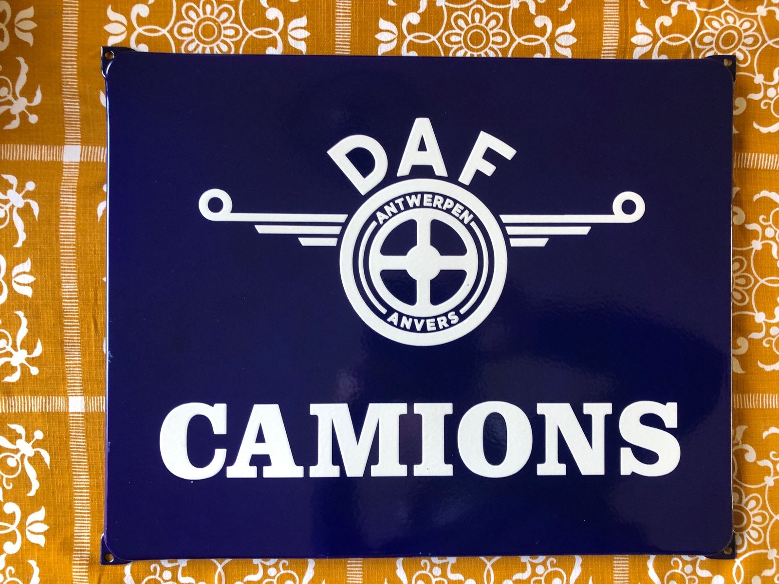 Emaille DAF bord België Camion-Truck- Antwerpen, Ophalen of Verzenden, Zo goed als nieuw