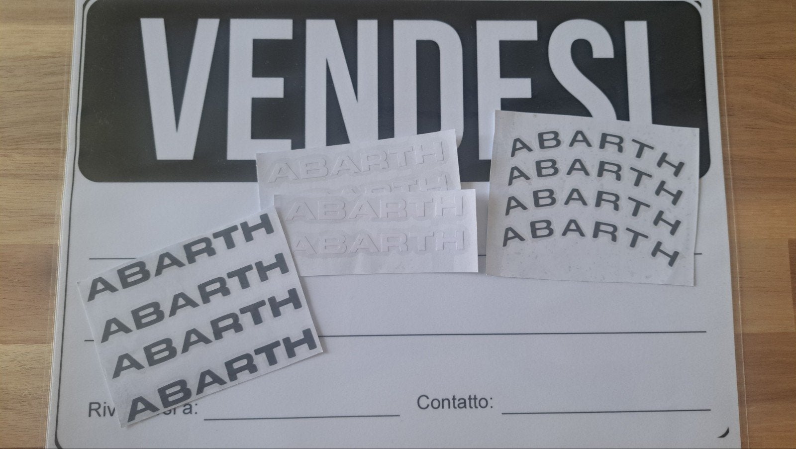 Stickerset Abarth. 4x., Ophalen of Verzenden