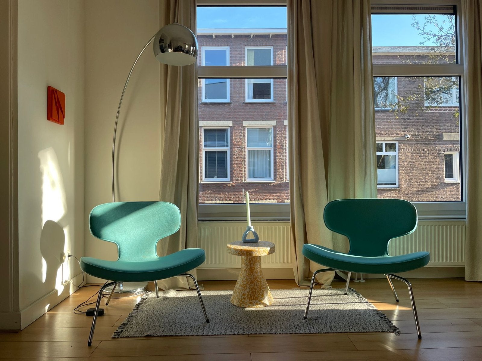 Set van 2 Artifort Libel stoelen - René Holten, Huis en Inrichting, Stoelen, Ophalen, Gebruikt, Twee, Blauw