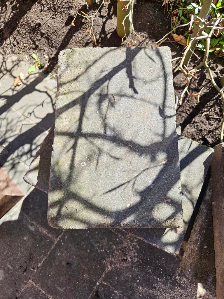 Antraciet trommelstenen 20x30 cm, Tuin en Terras, Tegels en Klinkers, Ophalen, Gebruikt, Beton, Overige typen