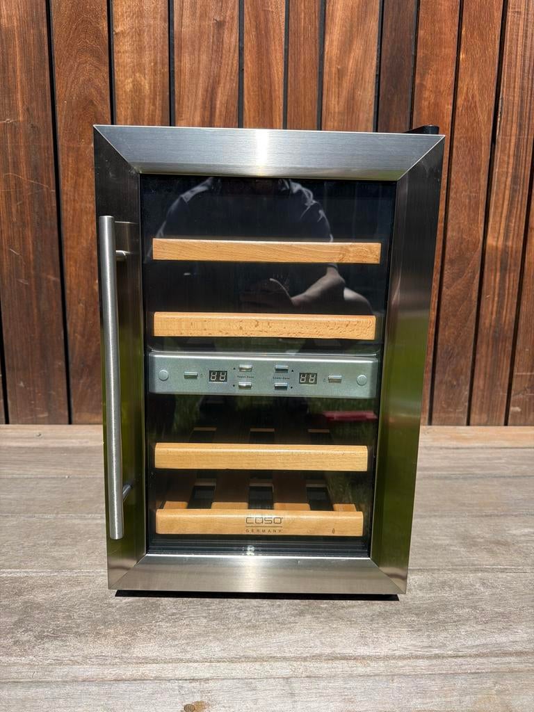 Caso Design Wijnkoelkast - Compact en Stijlvol, Zonder vriesvak, Ophalen of Verzenden, Minder dan 45 cm, Minder dan 85 cm