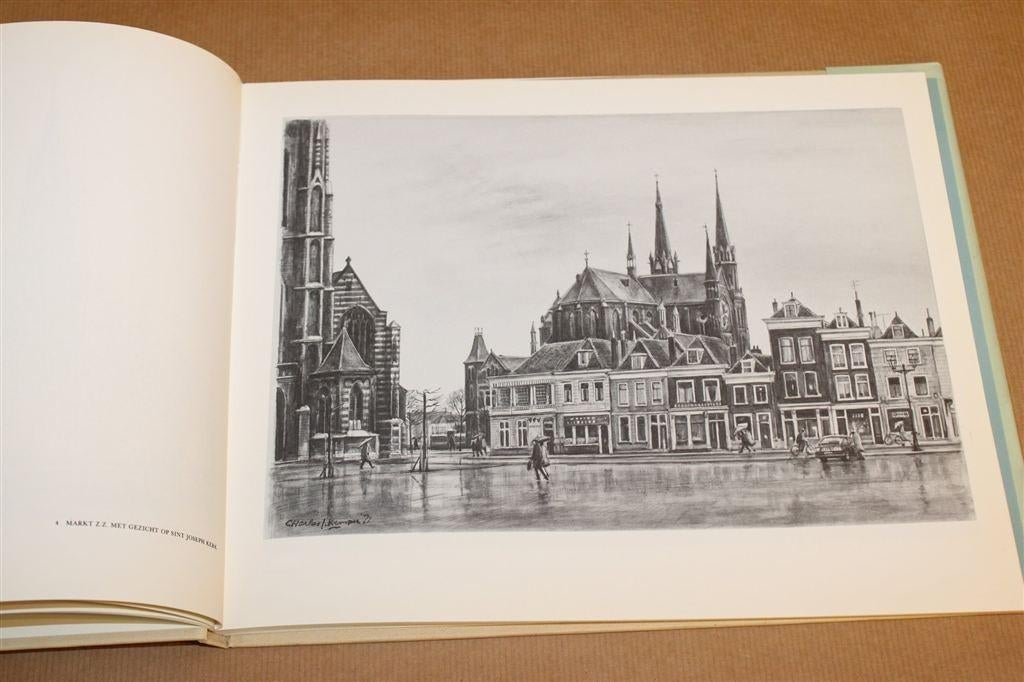 Delft — Tekeningen Oude Stadskern, Charles Kemper, Ophalen of Verzenden, Gelezen