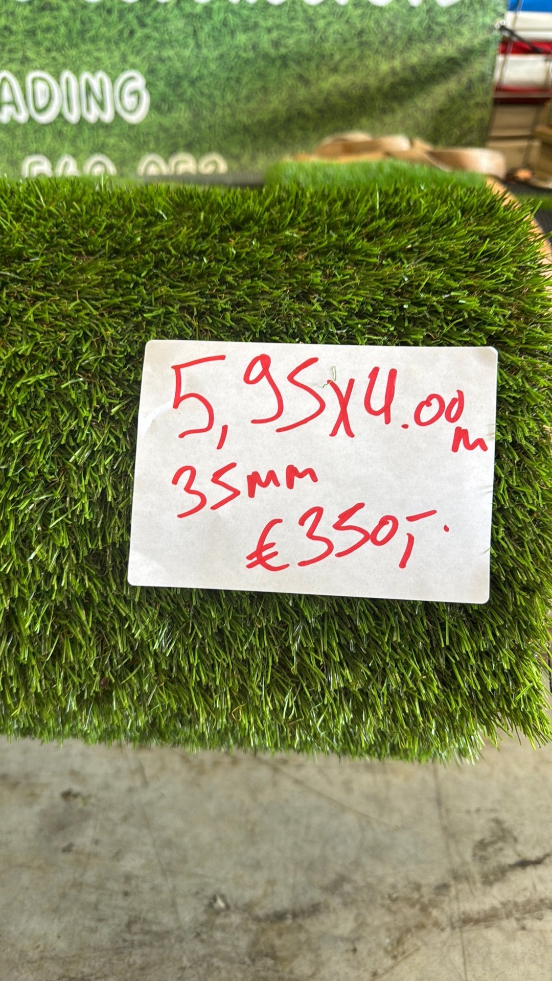 Restant nieuw kunstgras 5.95x4.00 m 35mm, Tuin en Terras, Gras en Kunstgras, Ophalen, Nieuw, 20 m² of meer, Kunstgras