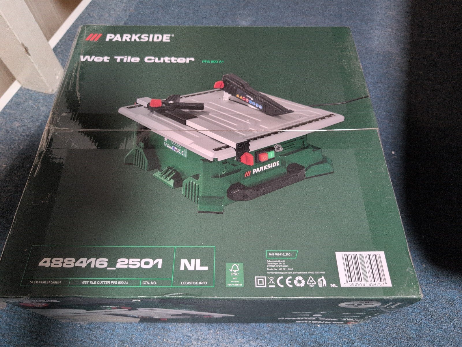 Parkside Wet Tile Cutter PTS 800 A1 - Nieuw in doos, Ophalen