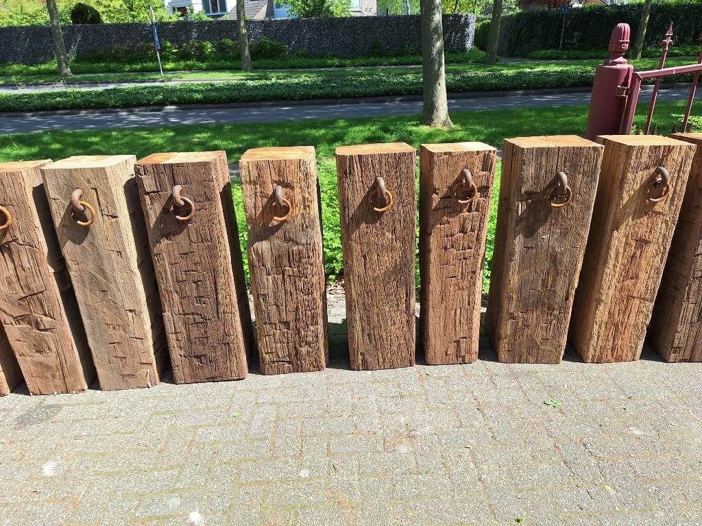 meerpaal dukdalf zuil van oud hout, Ophalen, Zo goed als nieuw