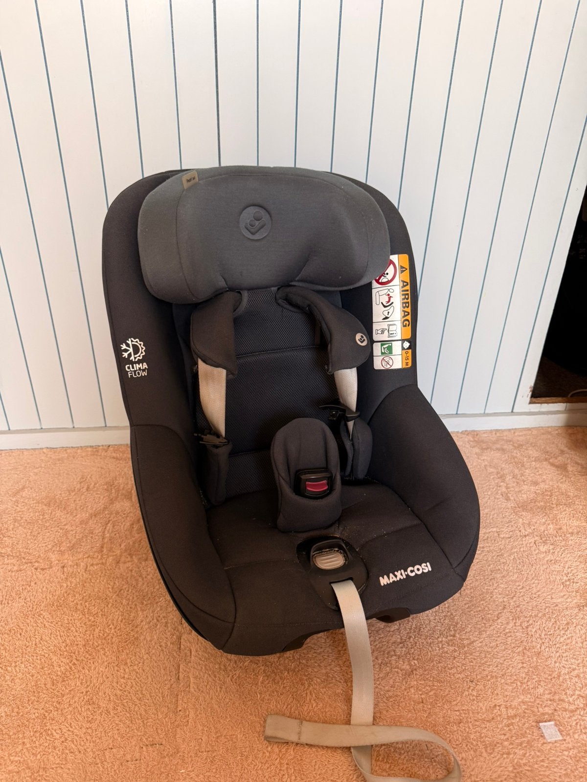 Maxi cosi autostoel met 360 isofix base, Ophalen, Gebruikt, 0 t/m 18 kg, Slaapstand