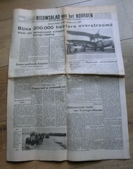 Nieuwsblad van het Noorden 4 en 5 februari 1953(origineel), Ophalen of Verzenden, 1940 tot 1960, Krant