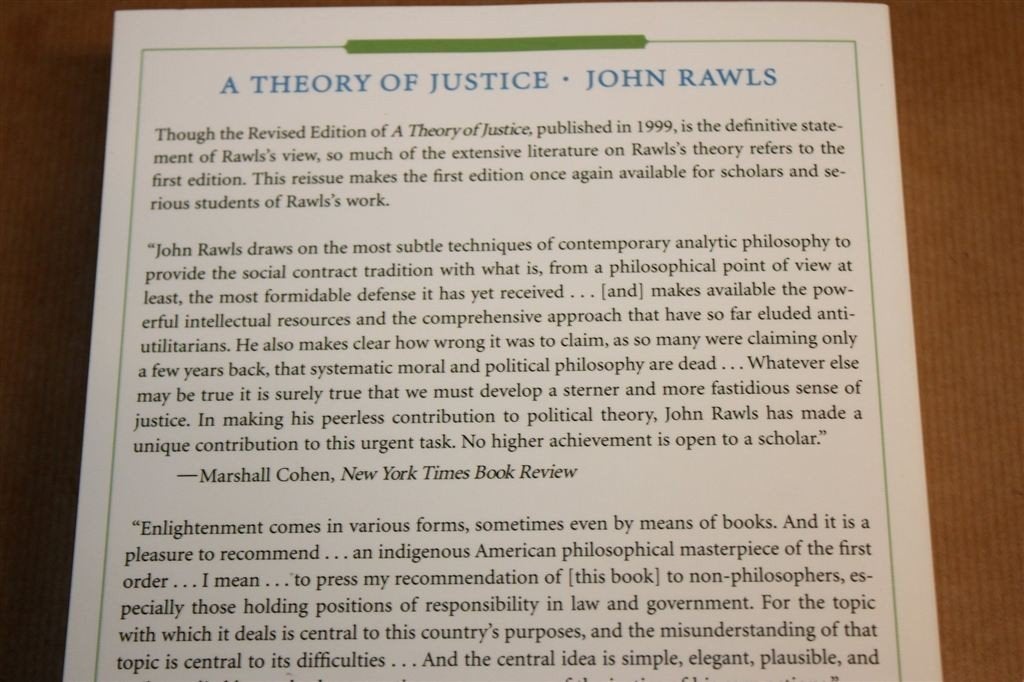 A Theory of Justice — Rawls, Cruciale Originele Editie, Boeken, Ophalen of Verzenden, Zo goed als nieuw