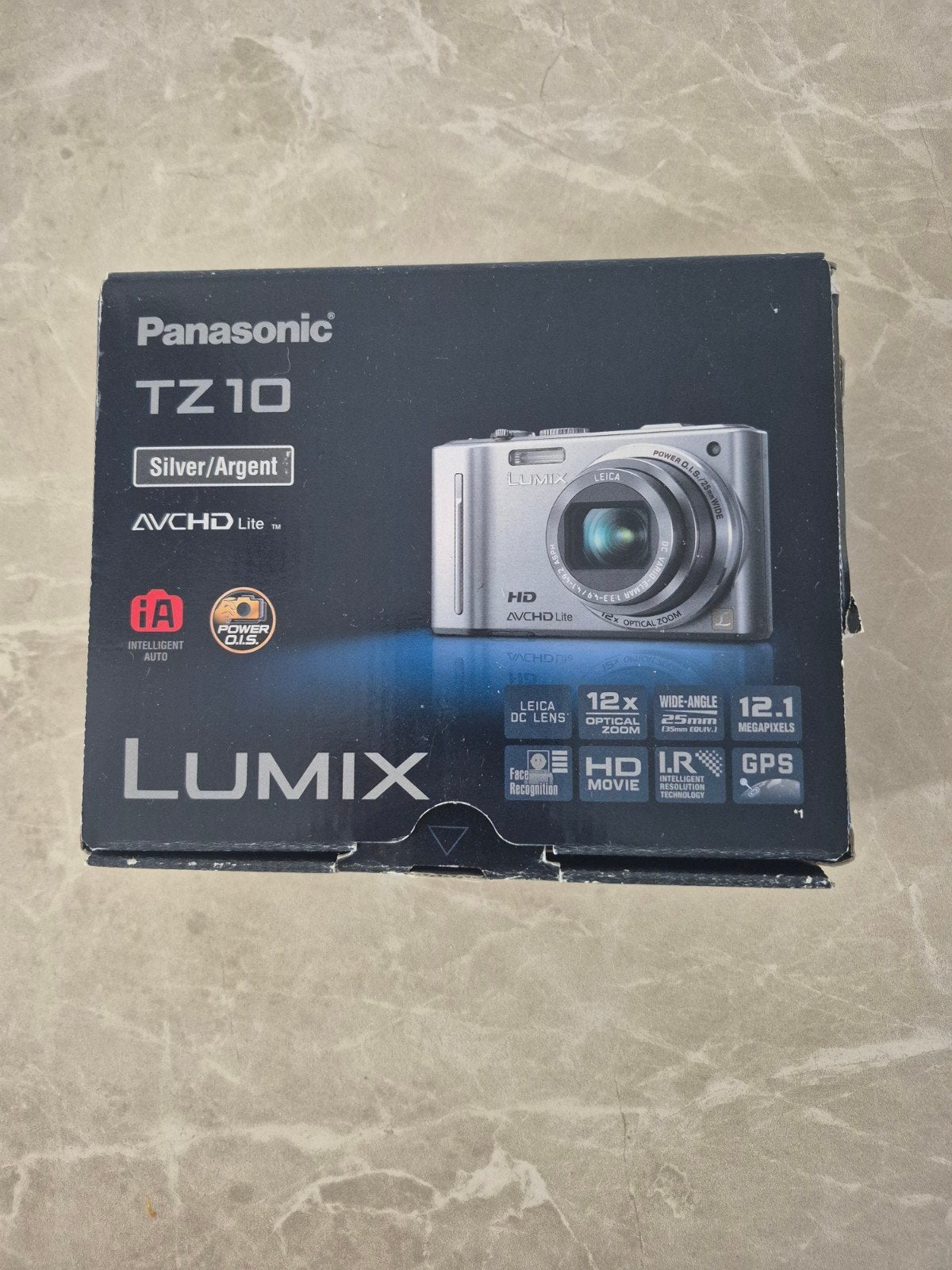 Panasonic Lumix DMC-TZ10 Compactcamera met 12x optische zoom, Cameratas, Ingebouwde flitser, Gebruikt, Panasonic