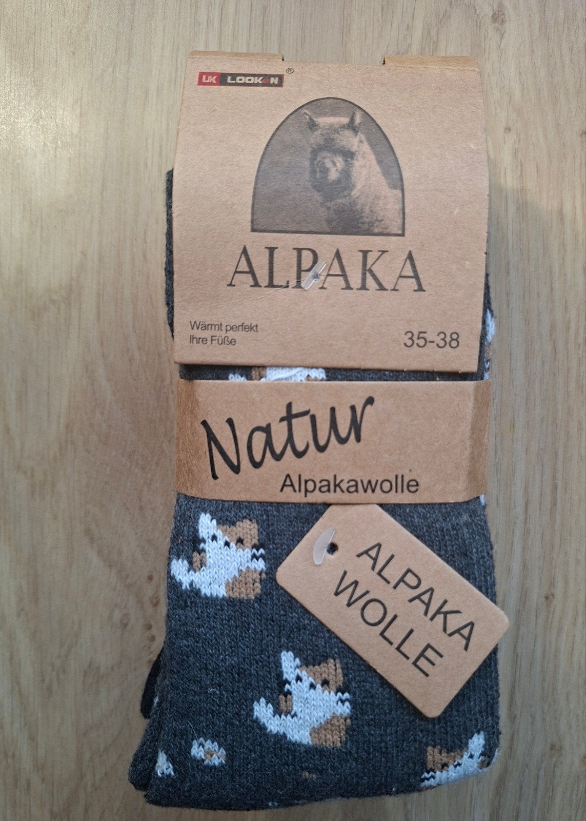 3 Paar Zachte Alpaka Wollen Sokken Maat 35-38 (Kat en Muis), Jongen of Meisje, Nieuw, Ophalen of Verzenden, Alpaka