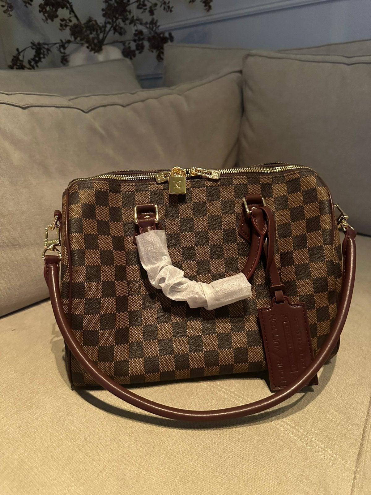 Nieuwe tas 30cm bruin soft speedy, Ophalen of Verzenden, Nieuw, Bruin, Handtas
