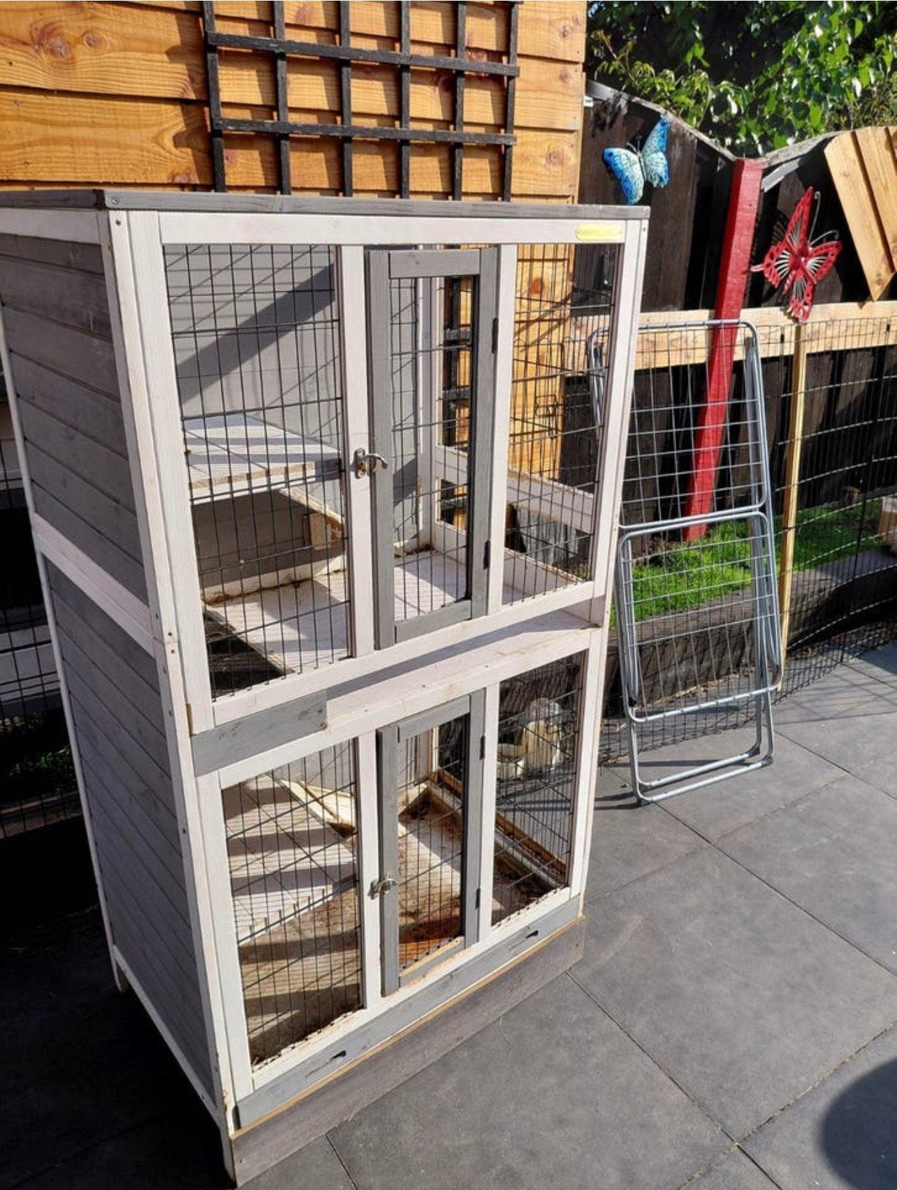 Konijnen/knaagdieren hok met 2 verdiepingen, Dieren en Toebehoren, Knaagdieren en Konijnen | Hokken en Kooien, Ophalen, 110 cm of meer