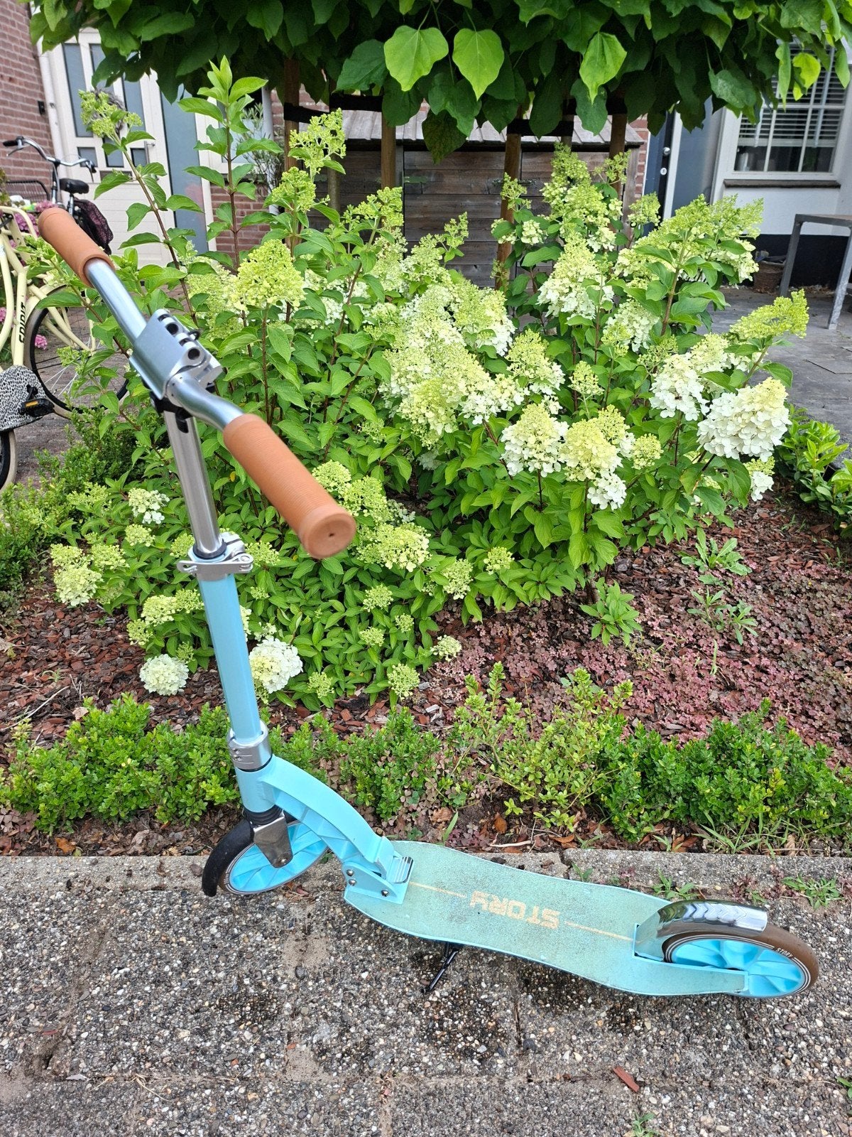 Blauwe Story step 70s - Zo goed als nieuw (80-100 cm), Ophalen, Zo goed als nieuw, Gewone step, Story