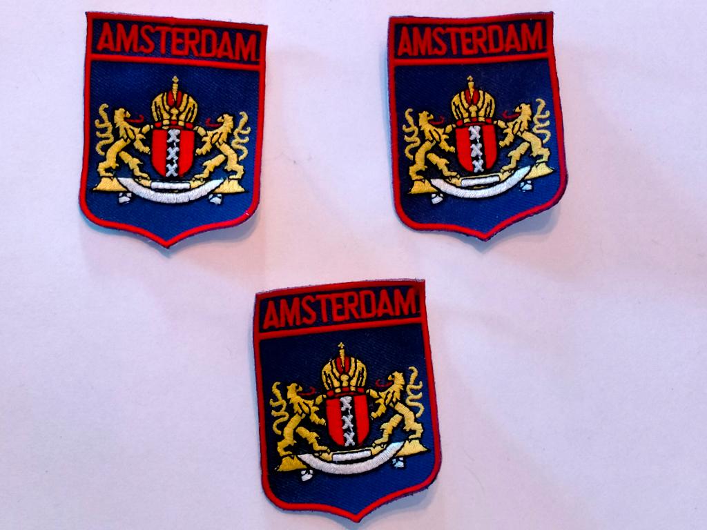 Amsterdam stad logo kleding embleem vintage patch 4, Hobby en Vrije tijd, Naaien en Fournituren, Nieuw, Ophalen of Verzenden