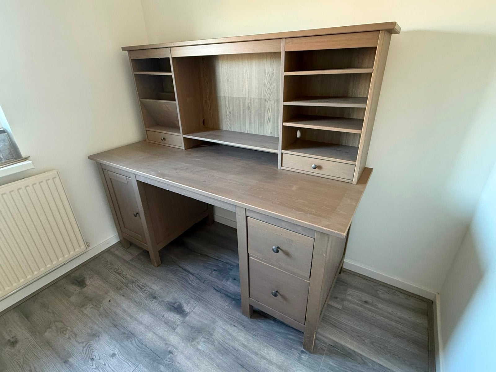 IKEA Hemnes bureau met opzetstuk - bruin, Ophalen, Gebruikt, Scandinavisch, Bruin