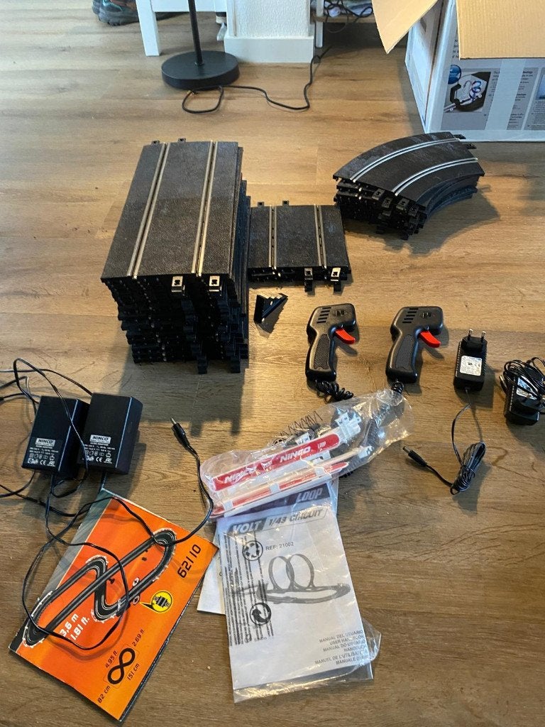 Vintage Ninco racebaan stukken en auto´s, Overige merken, Zelf te bouwen, Ophalen of Verzenden, Elektrisch