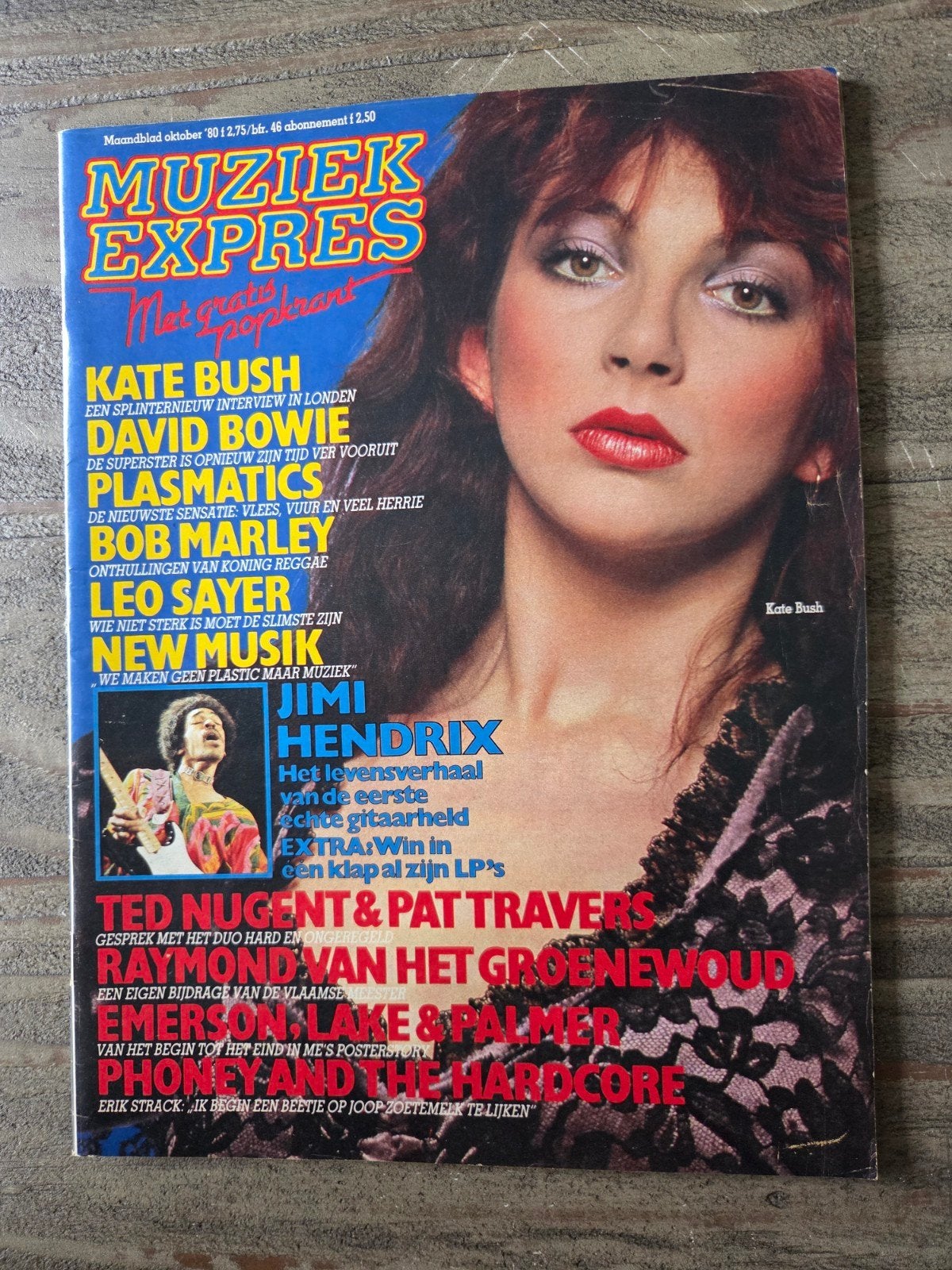 Muziek Expres Oktober '80: Kate Bush, Bob Marle, Ophalen of Verzenden, Gelezen, Muziek, Film of Tv