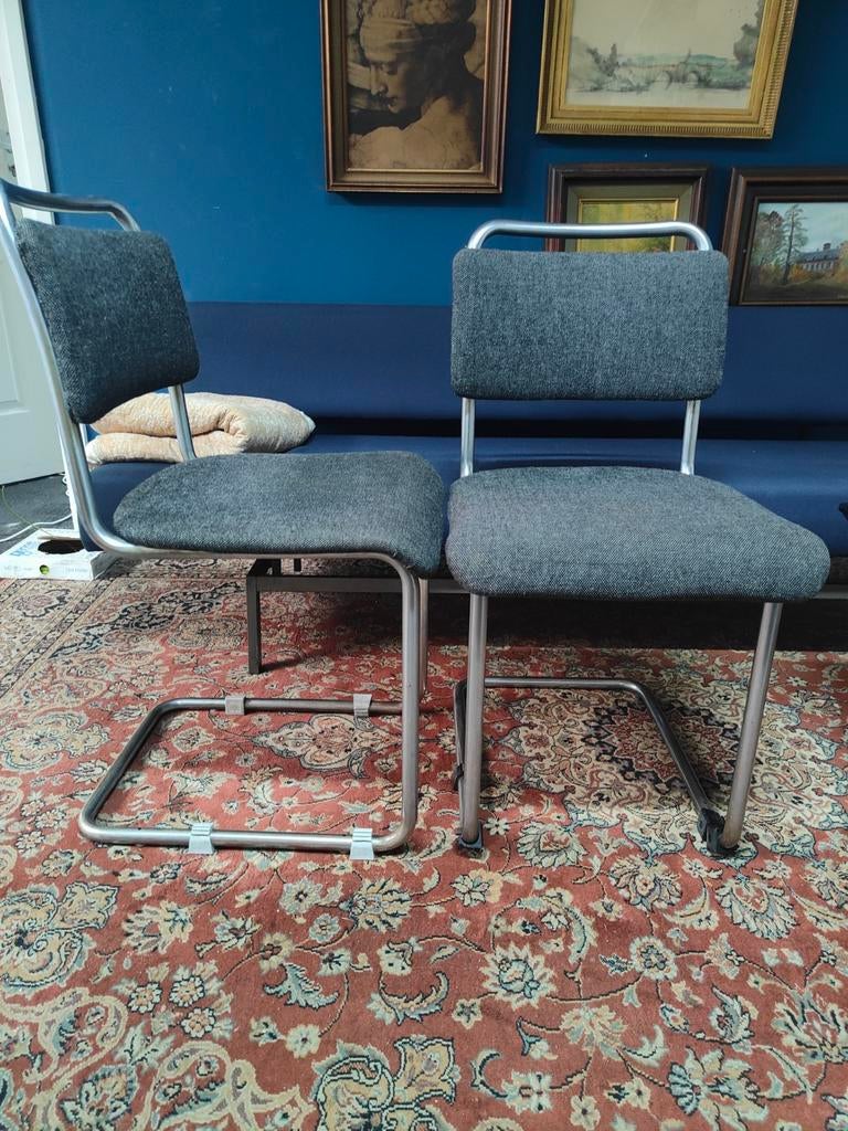 Vintage gispen 101 stoelen, Ophalen, Gebruikt, Gispen bauhaus artifort, Twee