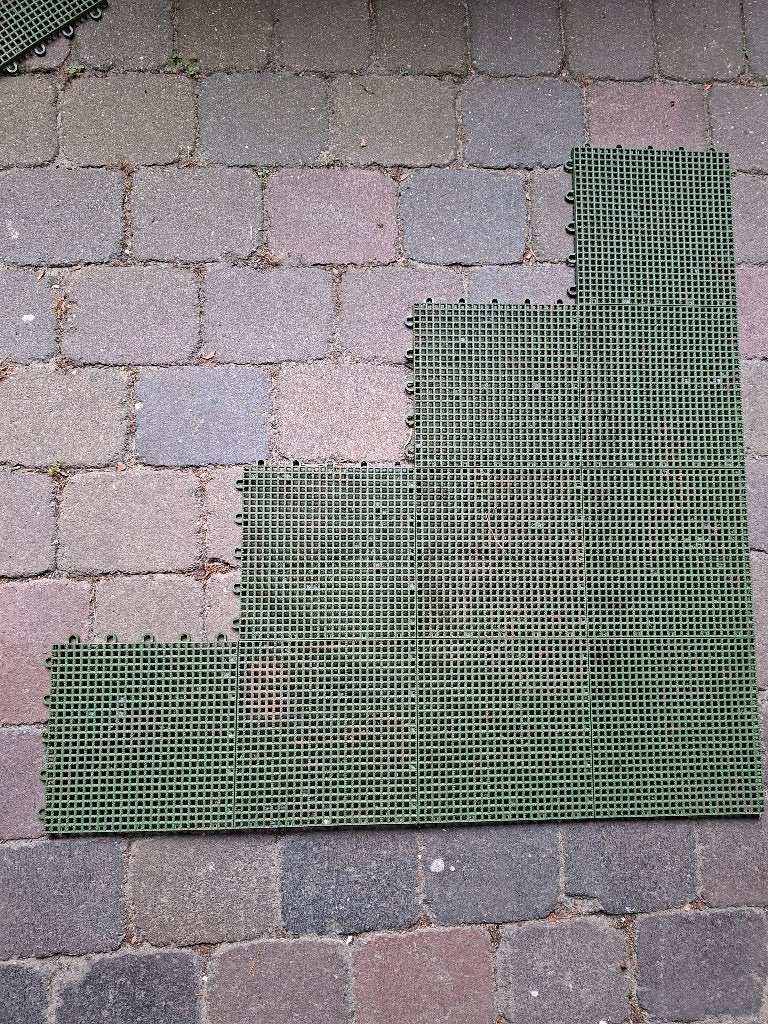 kunststof vloertegels voortent, Ophalen, Gebruikt